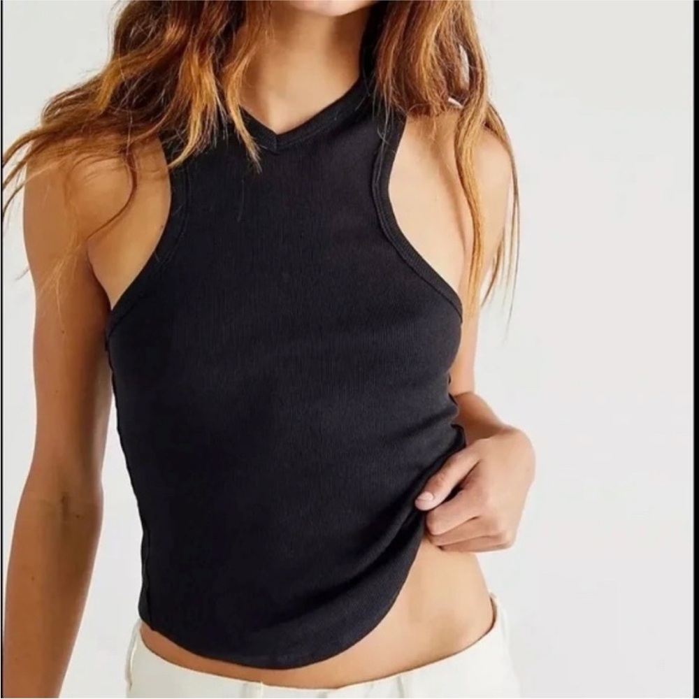 Free people black tank top